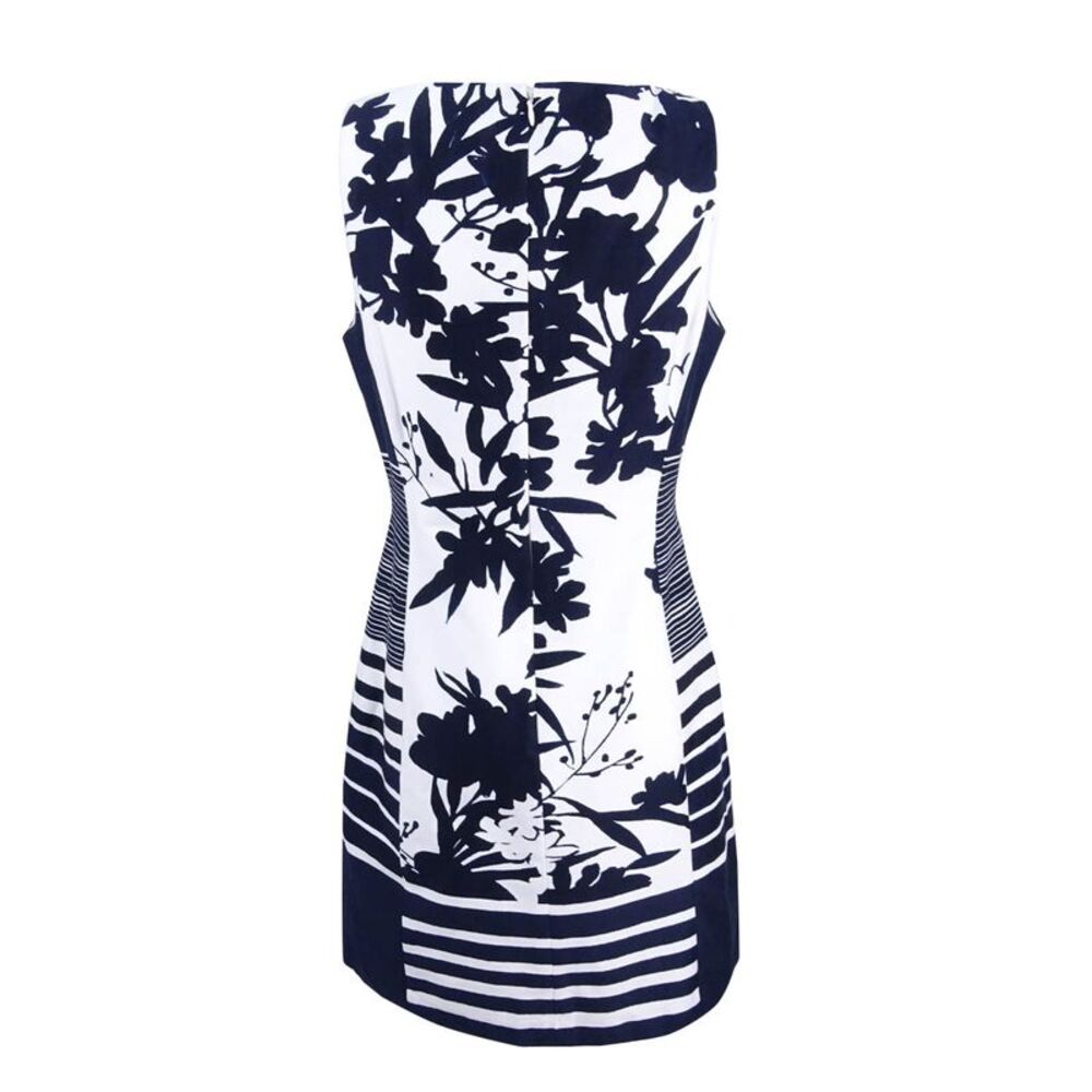 Lauren by Ralph Lauren Women's Printed Sateen Shift Dress - Light Navy - Picture 2 of 2